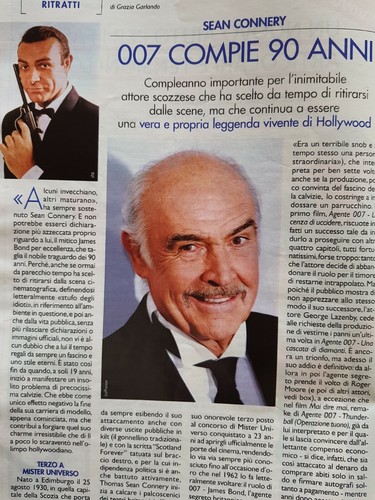 ITALIAN MAGAZINE INTIMITA N 34 8/20 SHAILA E MIKAELA LE VELINE SEAN CONNERY 007 - Photo 4 sur 4