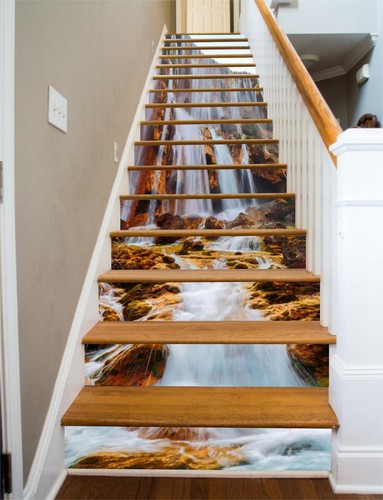 3D Waterfall 643 Stair Risers Decoration Photo Mural Vinyl Decal Wallpaper US - Picture 2 of 5