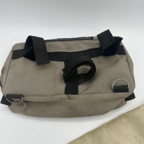 Vintage Eclipse Bike Handlebar Bag USA Grey Bike Packing Tour Front Map Slot - Picture 4 of 11