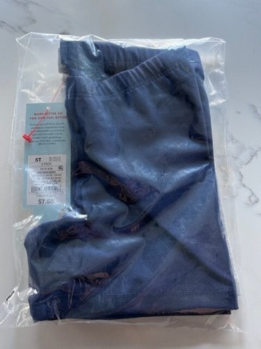 2 Pair-Cat & Jack Kids Unisex Girls/Boys Tumble Bike Shorts 5T Navy & Gray NEW - Picture 3 of 7