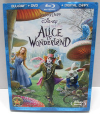 Disney Alice In Wonderland 3 Disc Combo Blue Ray / DVD / Digital