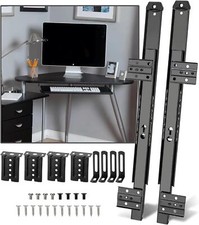 14" Keyboard Slide Heavy Duty Ball Bearing Slides Computer Tray under Desk Rails