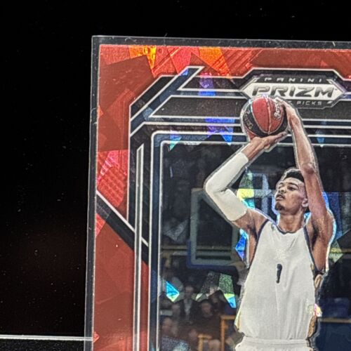 2023-24 Panini Prizm Draft Picks - Red Ice Prizm #2 Victor Wembanyama (RC) - Picture 8 of 11