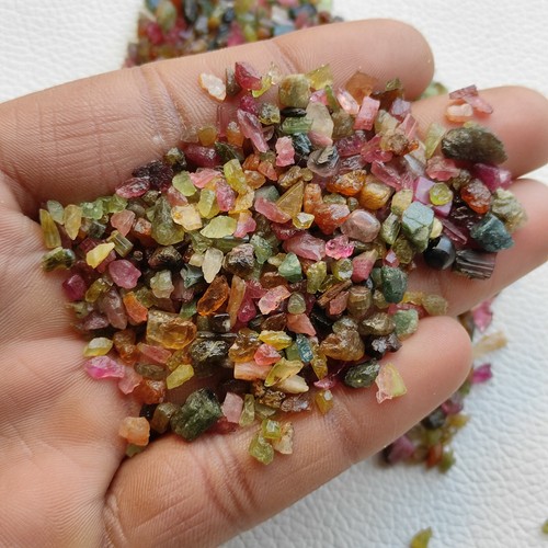 Natürlicher Mehrfarbiger Turmalin Rauhturmalin Rohheilmineralstein V149 - Bild 1 von 8