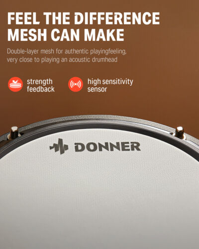 🥁Donner Electronic Drum Digital Kit Basic/ Advanced/Profeesional Quiet Mesh Pad - Picture 25 of 53