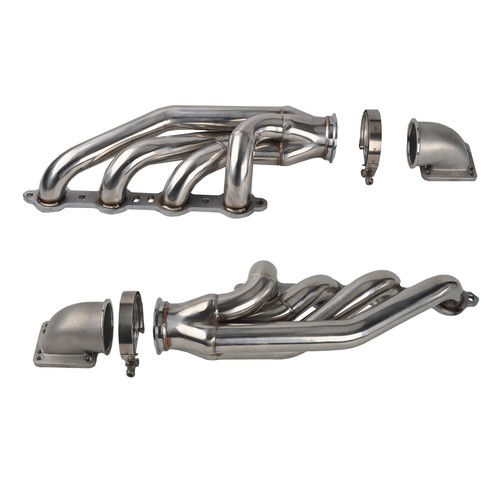 Colector de escape turbo + adaptador de codo T3 T4 a V banda 3.0" para LS1 LS3 LS6 LSX V8 - Imagen 3 de 11