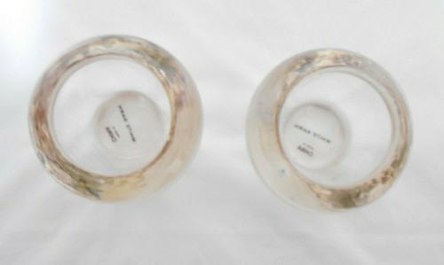 Weiße Scheunenkerze 2 klobige & schwere Klarglas Windlicht Halter 3,25" T 2,375" T Sehr guter Zustand - Bild 2 von 6