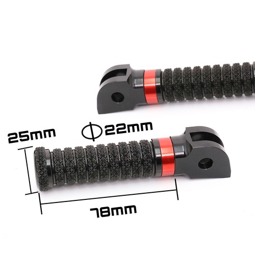 RRING Red Grip Front Foot Pegs For Aprilia RSV4 Factory 21 22 23 - Picture 2 of 5