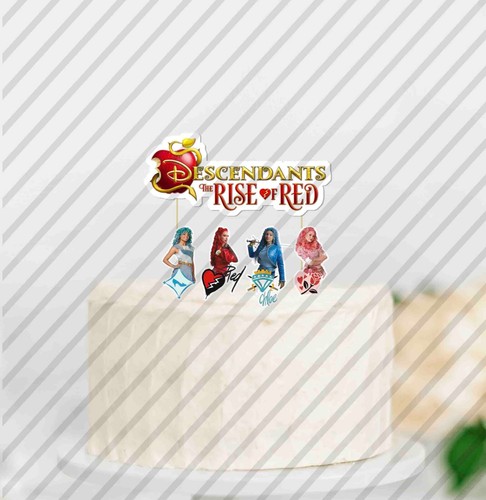 Descendants 4 Cake Topper Centerpiece Decoration Party Birthday Rise of Red - Picture 2 of 3