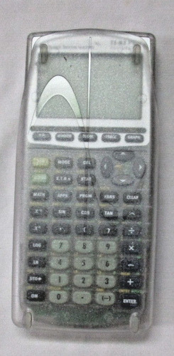Calculadora gráfica transparente TI-83 Plus edición plateada con cubierta y estuche probados - Imagen 2 de 9