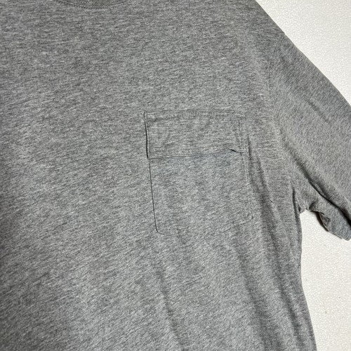Duluth Trading Co Cotton Crewneck Gray Pocket Mens Work Tshirt Size L - Picture 3 of 6