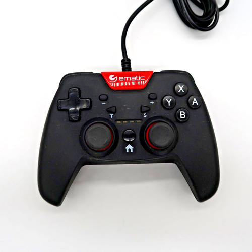 Switch Ematic Nintendo Switch Wired Controller Black/Red NSWC012 Open Box - Picture 3 of 5