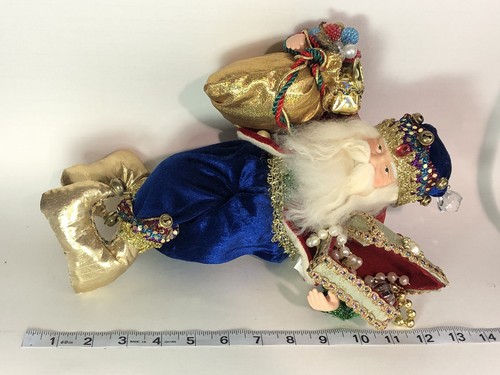 Kurt Adler Large Kringle Klaus Elegant Santa with Treasure Box & Bag of Gifts - Picture 6 of 13