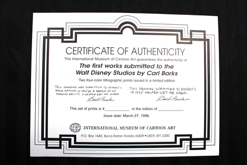 JACK HANNAH Autogramm DISNEY DONALD / WOODY WOODPECKER Via CARL BARKS STUDIOS #1 - Bild 9 von 9