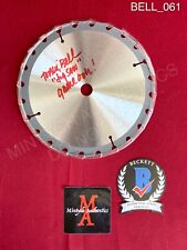Tobin Bell Jigsaw Saw autographed signed real 7" saw blade Beckett COA horror Tobin Bell Jigsaw Saw autographed signed real 7" saw blade Beckett COA horror