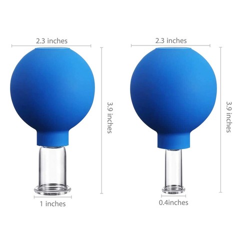 Set 2-4 Cups Facial Household Massage Cupping Face Full Body Vacuum Glass US New - Picture 11 of 20