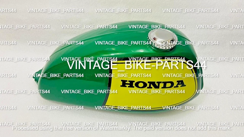 Honda SL125 SL100 K1 1973 a 1975 Modelo Acero Pintado Verde Tanque Gasolina Foto 2 de 4