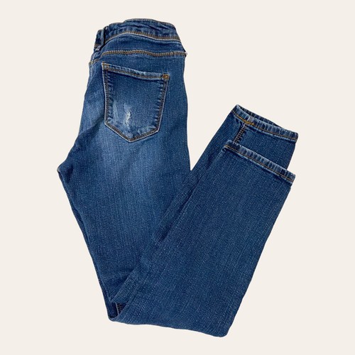 Black Daisy Women Juniors Jeans 3/26 Distressed Jamie Skinny Fit Button Fly - Picture 3 of 14