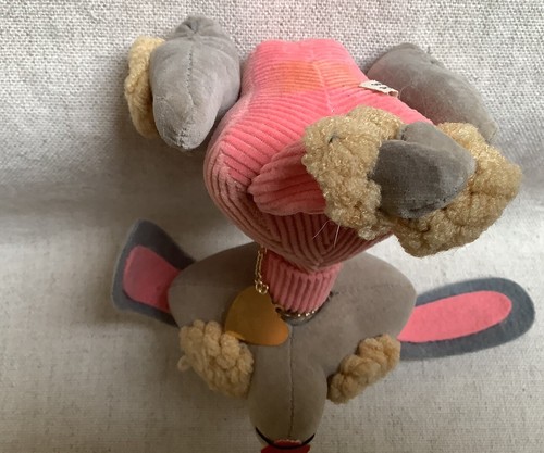 Caniche de colección aserrín perro hecho en Japón metal corazón collar fieltro pana - Imagen 4 de 11