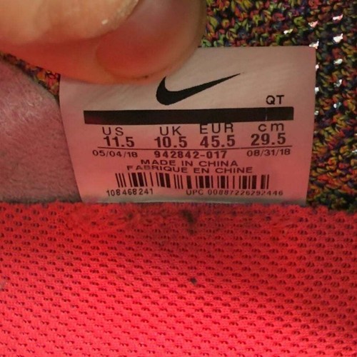 NIKE 2018 AIR VAPORMAX FLYKNIT 2 MULTICOLOR SIZE11.5 SAFARI MAX 90 1 PLUS 97 95 - Picture 8 of 8