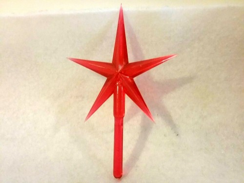Red Modern Large Star for Ceramic Christmas Tree Topper - Picture 2 of 6