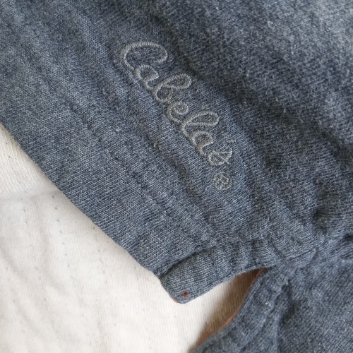 Cabela's Sweatshirt Mens XL Cotton Quilted Embroidered Logo Workwear Chore Warm - Picture 3 of 13