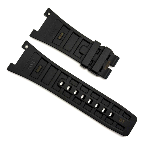Authentic New IWC Ingenieur 30mm x 22mm Black Rubber Watch Strap Band A66276 OEM - Picture 4 of 8