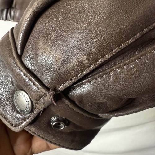 Vintage Liz Claiborne Mens Brown Lambskin Leather  Jacket -  Size  XL Coat - Picture 5 of 10