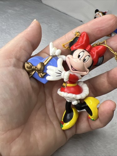 Lot 5 Vintage Disney Christmas Ornaments Minnie Mickey Goofy Flaws - Picture 5 of 21