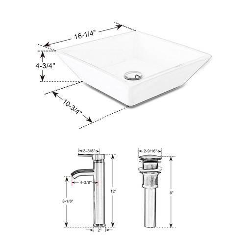 72" White Bathroom Vanity Set Glass Ceramic Vessel Sink Cabinet No Mirror - Picture 7 of 30