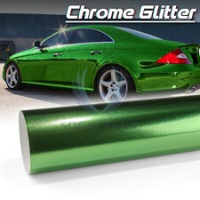 Chrome Glitter Sparkles Shine Vinyl Wrap Sticker Decal Bubble Free Sheet Film