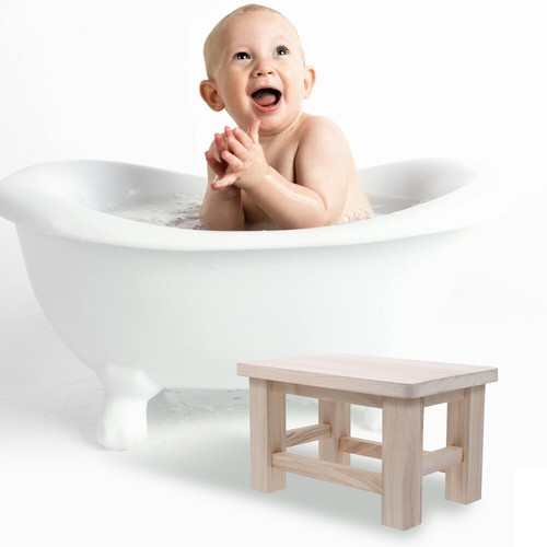 Massivholz kleiner Hocker bequemer kleiner Hocker Fußhocker Pflanzenständer Hocker - Bild 10 von 12