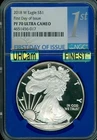 2018 W SILVER EAGLE DOLLAR NGC PF70 UHCAM F.D.I. MAC FINEST MAC SPOTLESS BLUE *