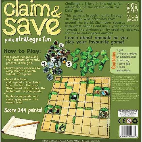 SUPER RARE, HTF CLAIM & SAVE BOARD GAME by Chalk and Chuckles NEW! OUT OF PRINT! - Picture 3 of 3