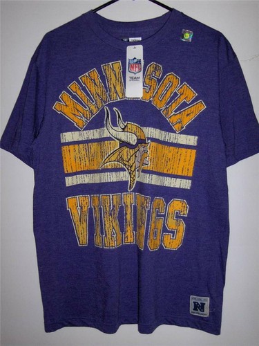 Minnesota Vikings T-Shirt $ 40 Large offiziell NFL lila meliert neu mit Etikett - Bild 1 von 4