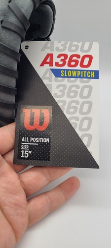 Guanto da softball Wilson A360 SP15 tutte le posizioni passo lento - lancio destro 15" - Foto 4 di 8