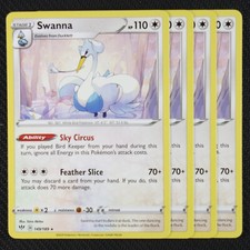 Pokemon Cards 4x Swanna 149/189 Playset Darkness Ablaze NM/M
