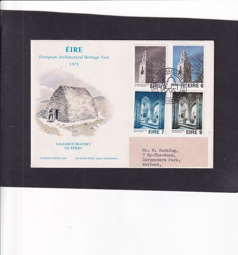 Irland 1975 Europäisches architektonisches Erbe Wahl FDC Erster Tag Cover - Bild 2 von 4