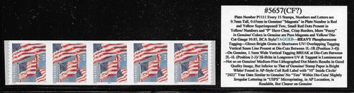 NEW in 2022 FLAG #5657(CF?)--PNC5 & #5657--PNC5/Plate Both #P1111--PNC5, MNH - Picture 3 of 3