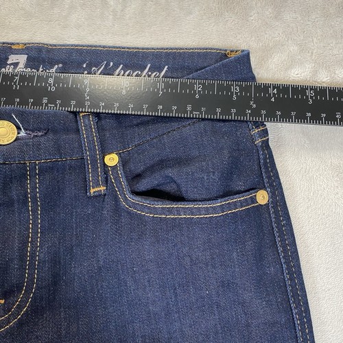 7 Seven For All Mankind Jeans Womens “A” Pocket Bootcut Leg Dark Wash Denim - Picture 3 of 10