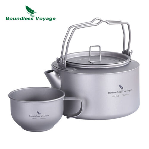 1L Titan Teekanne mit Filter Outdoor Camping Keesel Wasserkocher Kaffee Teetasse - Bild 15 von 15