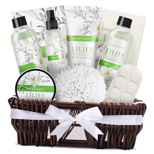 Gift Baskets For Women 10pcs Spa Gifts For Women, Lily Gift Baskets Bath and