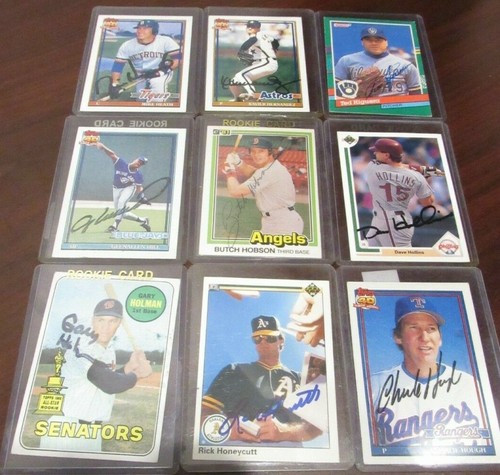Lot of 9 different Signed Autographed Baseball Cards 1969-1991 - #20 - Picture 1 of 3