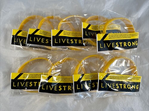 NEW lot of 9 Nike, LiveStrong Bands, Yellow Wristband, Lance Armstrong, BGH bc