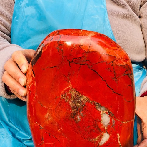 17,7 libbre TOP diaspro rosso naturale cristallo quarzo esemplare minerale decorazione guarigione - Foto 2 di 18