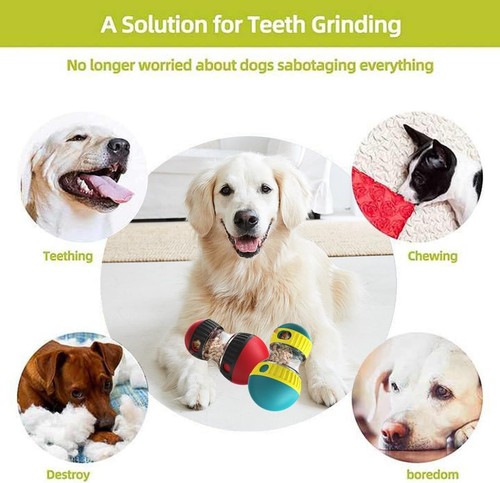 Interactive Dog Treat Toy Chew-Proof Slow Feeder Rolling Food Dispenser Training - Picture 6 of 11