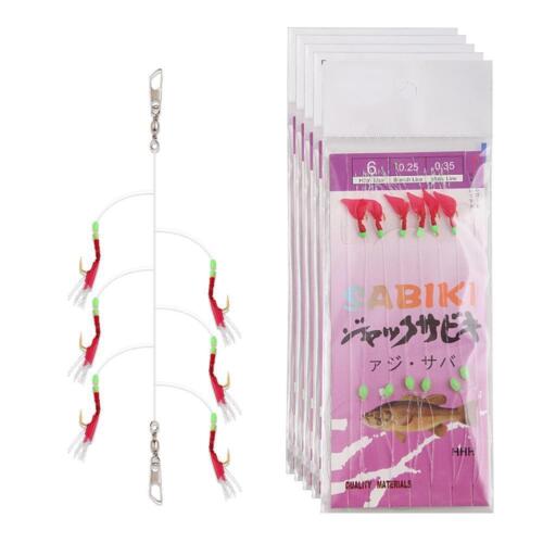 6pcs Fishing Hooks Sabiki Apollo Hook D3V1 - Picture 2 of 17
