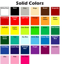 12" x 12" Adhesive-Backed, Solid Color Vinyl Sheet