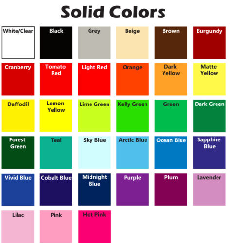Solid Color Vinyl Sheet for Cricut & Silhouette - 12" x 12" - Picture 1 of 38