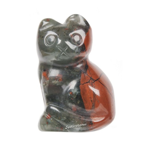 30 mm handgeschnitzte Katze Edelstein Statue Heilung Kristall Tier Figur Dekor Zuhause - Bild 62 von 117